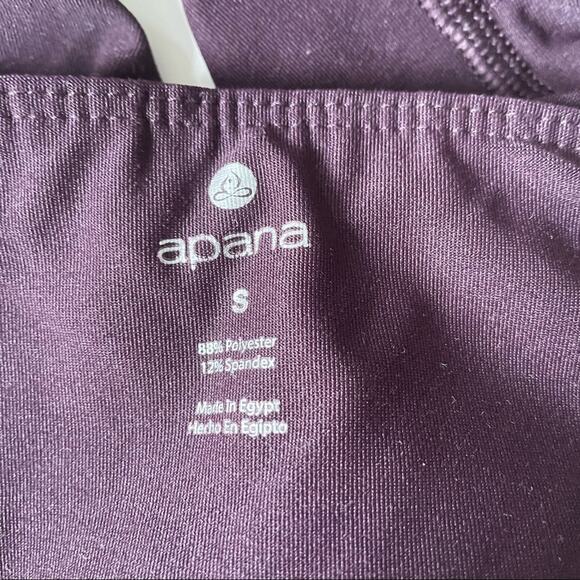 Apana Leggings Full Length Workout Yoga Exercise with Pockets Purple S EUC - Picture 7 of 8